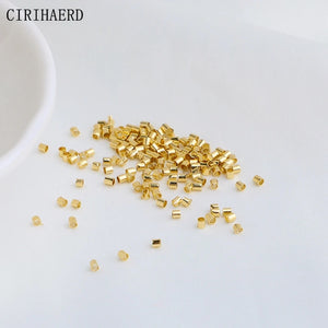 1.5mm Copper Tube 14K Plated End Beads for Jewelry Making