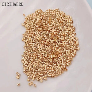 1.5mm Copper Tube 14K Plated End Beads for Jewelry Making