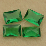 5A Green Nano Stone Beads Rectangle Cut Synthetic Gems For Jewelry
