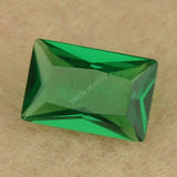 5A Green Nano Stone Beads Rectangle Cut Synthetic Gems For Jewelry