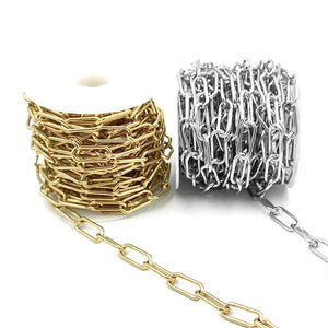 1 Meter Stainless Steel Male Necklace Chain Hip-pop Big O Link Chain