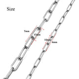 1 Meter Stainless Steel Male Necklace Chain Hip-pop Big O Link Chain