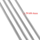 1m 4mm Stainless Steel Mesh Chain for DIY Necklace Bracelet