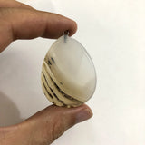Dendritic Agate Pear Shape Pendant Bead 40mm