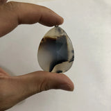 Dendritic Agate Pear Shape Pendant Bead 40mm
