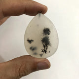 Dendritic Agate Pear Shape Pendant Bead 40mm
