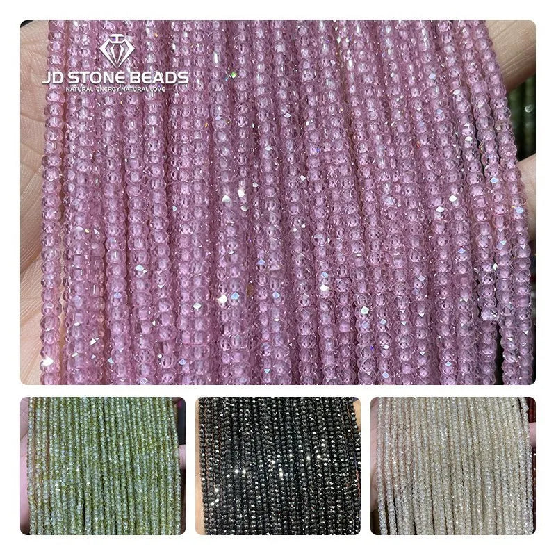 Zircon Abacus Crystal Faceted Beads For Jewelry Making Diy 15"