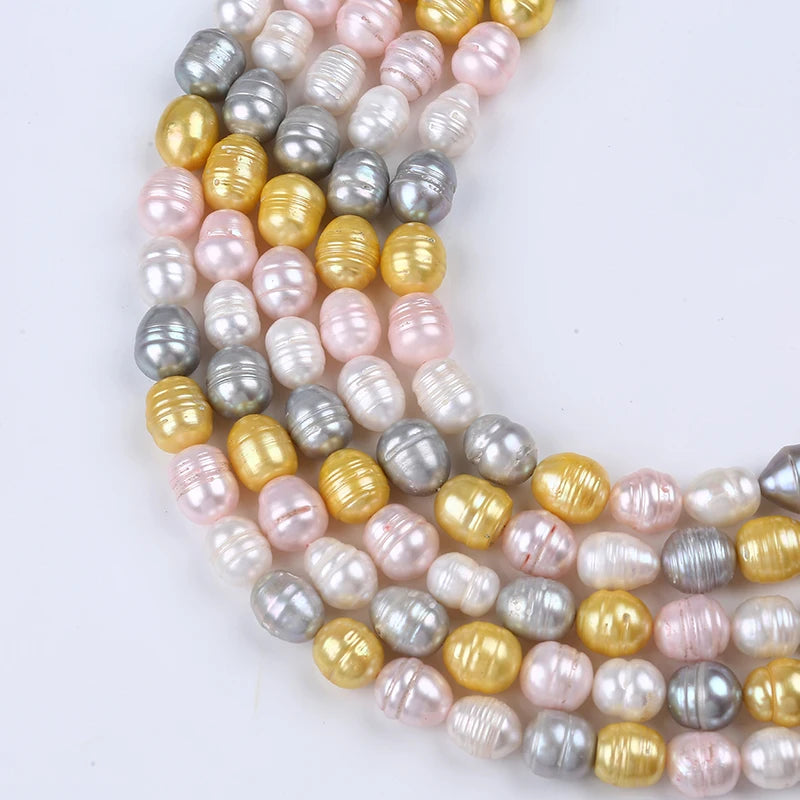 10-11mm Multi Rice Freshwater Pearl Strands