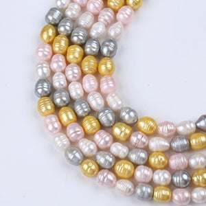 10-11mm Multi Rice Freshwater Pearl Strands
