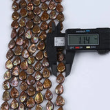 10-12mm Brown Freshwater Drop Baroque Pearls Strand