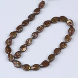 10-12mm Brown Freshwater Drop Baroque Pearls Strand