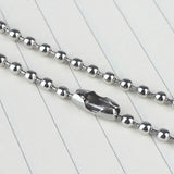 Silver Stainless Steel Bead Ball Chain Necklace DIY Jewelry Findings