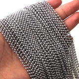 Silver Stainless Steel Bead Ball Chain Necklace DIY Jewelry Findings