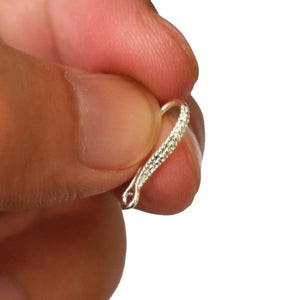 925 Sterling Silver Matte Copper Ear Clasps&Hook Earring 7*17mm