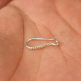925 Sterling Silver Matte Copper Ear Clasps&Hook Earring 7*17mm
