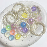 10-30mm Pearl Beads DIY Phone Chain Pearly Ring Spacer Loose Jewelry Accessories