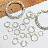 10-30mm Pearl Beads DIY Phone Chain Pearly Ring Spacer Loose Jewelry Accessories