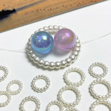 10-30mm Pearl Beads DIY Phone Chain Pearly Ring Spacer Loose Jewelry Accessories