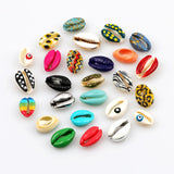 Shell Beads Printing Pattern Loose Beads DIY Jewelry Making