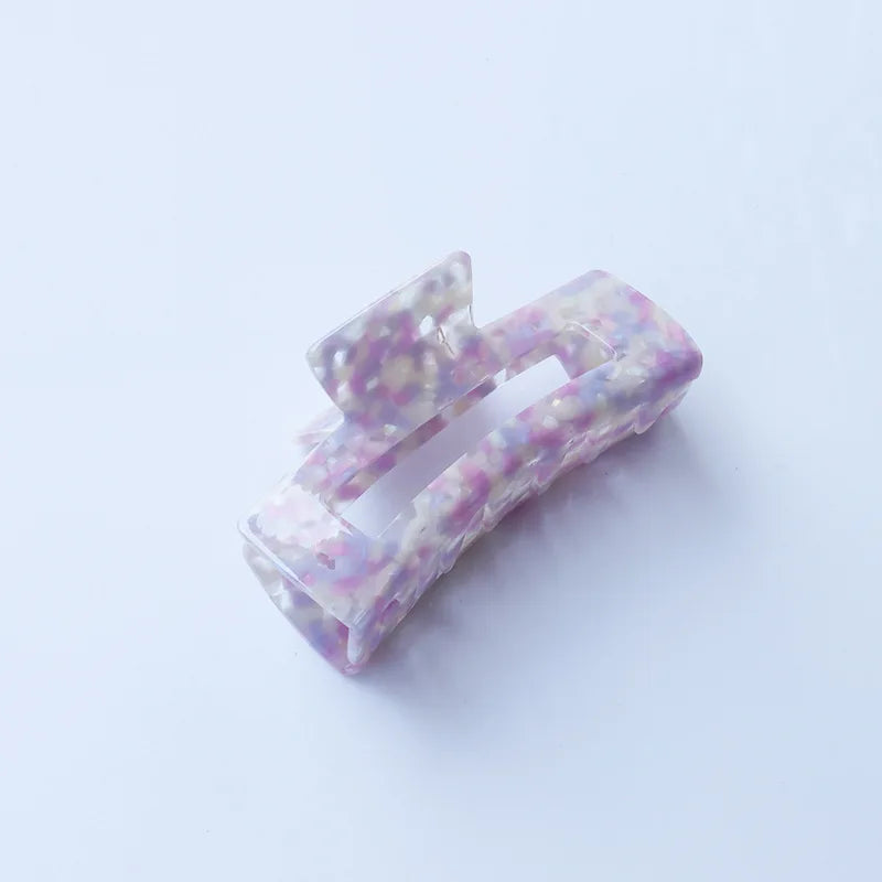 Floral Acrylic Hair Claw Clip Hollow Square Design Large Shark Clip