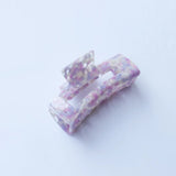 Floral Acrylic Hair Claw Clip Hollow Square Design Large Shark Clip