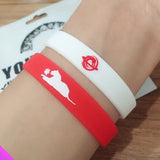 Couple Lion Pattern Silicone Faith Bracelet Men Women Jewelry