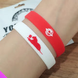 Couple Lion Pattern Silicone Faith Bracelet Men Women Jewelry