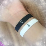 Couples Silicone Faith Bracelets - 2 Colors