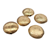 10 PCS 15mm Copper Coin Shape Brushed Bead Plated Findings