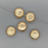 10 PCS 15mm Copper Coin Shape Brushed Bead Plated Findings
