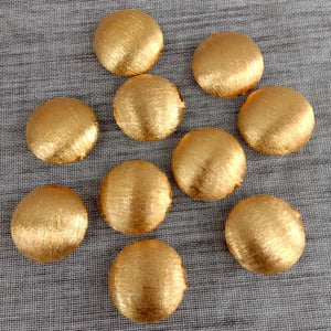 10 PCS 26mm Copper Coin Shape Brushed Bead Plated Findings