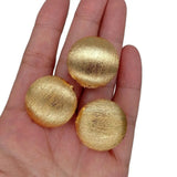 10 PCS 26mm Copper Coin Shape Brushed Bead Plated Findings
