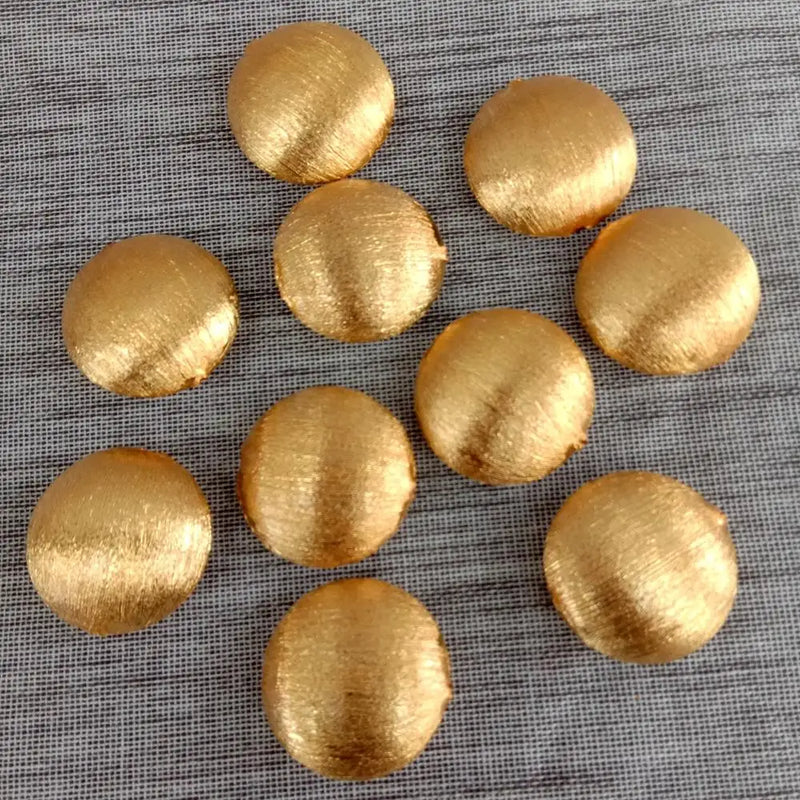 10 PCS 26mm Copper Coin Shape Brushed Bead Plated Findings
