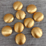10 PCS 26mm Copper Coin Shape Brushed Bead Plated Findings
