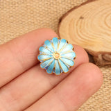 10 PCS Beijing Cloisonne Copper Tire Petals Beads DIY Spacer Jewelry Accessories