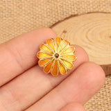 10 PCS Beijing Cloisonne Copper Tire Petals Beads DIY Spacer Jewelry Accessories