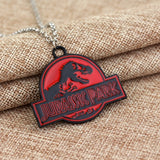 Jurassic Park Dinosaur Logo Pendant Necklace for Women and Men