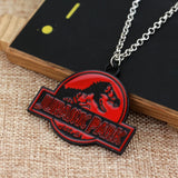 Jurassic Park Dinosaur Logo Pendant Necklace for Women and Men