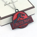 Jurassic Park Dinosaur Logo Pendant Necklace for Women and Men