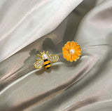 10 Pairs Bee & Flower Earrings, Party Gift for Women