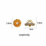 10 Pairs Bee & Flower Earrings, Party Gift for Women