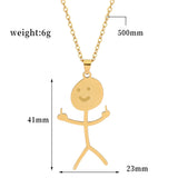 10 Pcs Funny Middle Finger Necklace Stainless Steel Men Jewelry