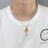 10 Pcs Funny Middle Finger Necklace Stainless Steel Men Jewelry