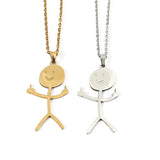 10 Pcs Funny Middle Finger Necklace Stainless Steel Men Jewelry