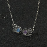 10 Pcs Hamsa & Evil Eye Necklace Purple Enamel Hand of Fatima Women Necklaces