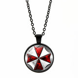 10 Pcs ResidentEvils Necklace Earrings Umbrella Corporation Logo Alloy Necklace