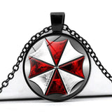 10 Pcs ResidentEvils Necklace Earrings Umbrella Corporation Logo Alloy Necklace