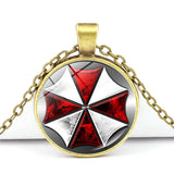 10 Pcs ResidentEvils Necklace Earrings Umbrella Corporation Logo Alloy Necklace