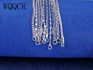 10 Pcs Mixed Jewelry Making 925 Silver Necklace Chain Pendant 16-30 Inches