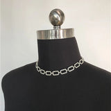 Rectangle Rhinestone Necklace Women's Jewelry